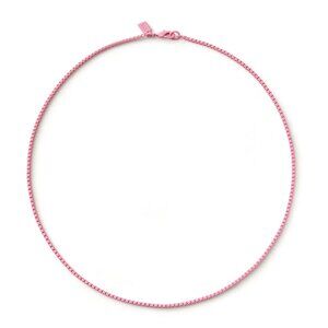 Crystal Haze Plastalina chain necklace - Candy Pink